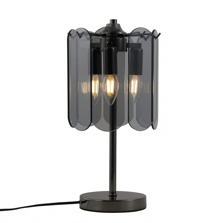 Тревожно ли е да сглобявате опушени очила 3-Lights Lamp Lamp за нощно шкафче?